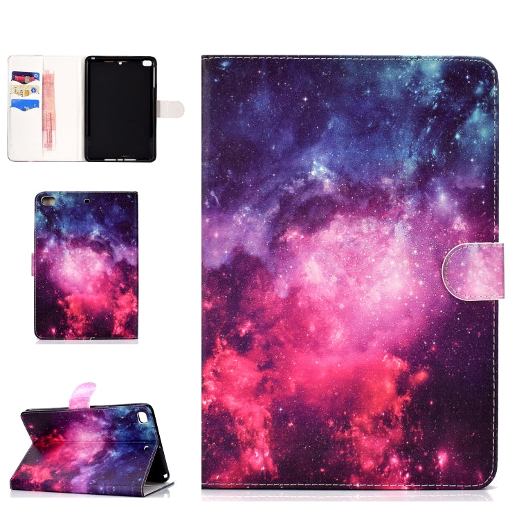 Colored Pattern Drawing Horizontal Flip PU Leather Case with Three-folding Holder & Sleep / Wake-up Function, For Mini 1 / 2 / 3 / 4