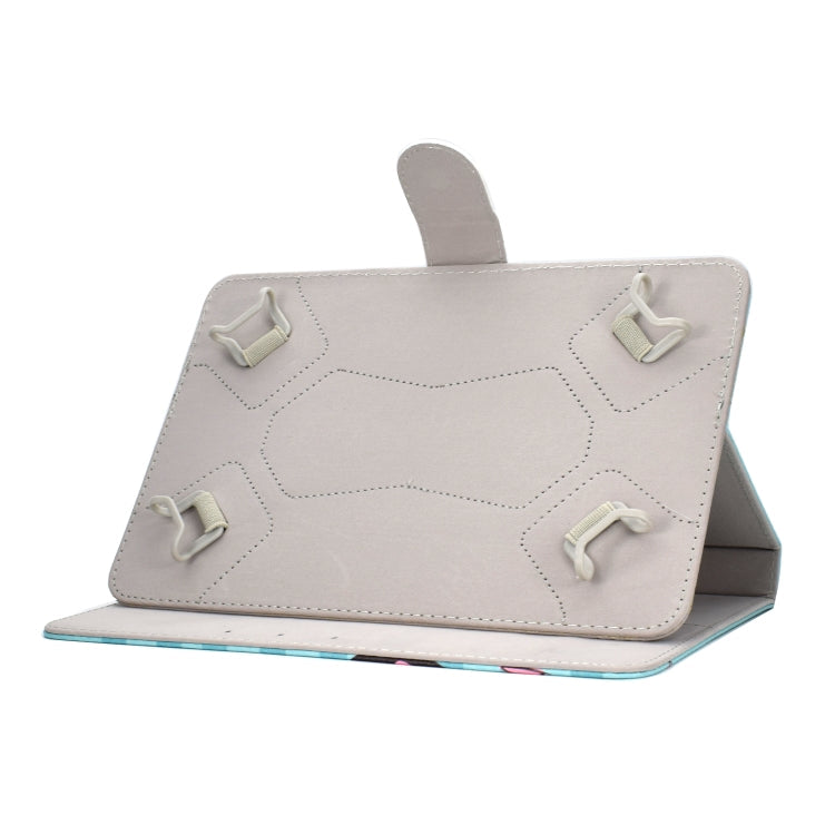 Colored Pattern Drawing Horizontal Flip PU Leather Case with Three-folding Holder & Sleep / Wake-up Function, For 7 inch Tablet PC, For 8 inch Tablet PC