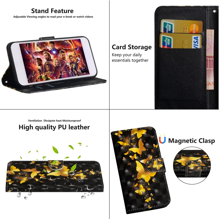 3D Painting Pattern Horizontal Flip TPU + PU Leather Case with Holder & Card Slots & Wallet, For Galaxy S10+, For Galaxy Note9