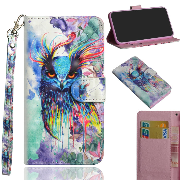 3D Painting Pattern Horizontal Flip TPU + PU Leather Case with Holder & Card Slots & Wallet, For Galaxy A9 (2018), For Galaxy A10
