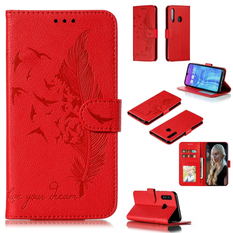 Feather Pattern Litchi Texture Horizontal Flip Leather Case with Wallet & Holder & Card Slots, For Huawei Honor 9X Pro, For Huawei Honor 10i / P Smart+ 2019 / Honor 20i / Honor 10 Lite, For Huawei Honor 20, For Huawei Honor 20 Pro