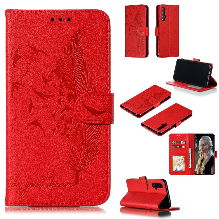 Feather Pattern Litchi Texture Horizontal Flip Leather Case with Wallet & Holder & Card Slots, For Huawei Honor 9X Pro, For Huawei Honor 10i / P Smart+ 2019 / Honor 20i / Honor 10 Lite, For Huawei Honor 20, For Huawei Honor 20 Pro