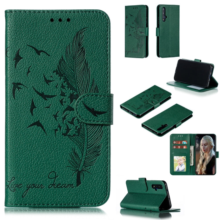 Feather Pattern Litchi Texture Horizontal Flip Leather Case with Wallet & Holder & Card Slots, For Huawei Honor 9X Pro, For Huawei Honor 10i / P Smart+ 2019 / Honor 20i / Honor 10 Lite, For Huawei Honor 20, For Huawei Honor 20 Pro