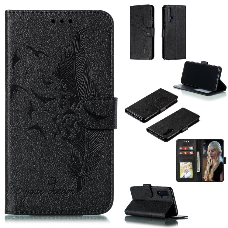 Feather Pattern Litchi Texture Horizontal Flip Leather Case with Wallet & Holder & Card Slots, For Huawei Honor 9X Pro, For Huawei Honor 10i / P Smart+ 2019 / Honor 20i / Honor 10 Lite, For Huawei Honor 20, For Huawei Honor 20 Pro
