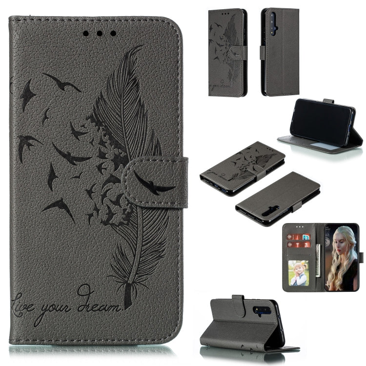 Feather Pattern Litchi Texture Horizontal Flip Leather Case with Wallet & Holder & Card Slots, For Huawei Honor 9X Pro, For Huawei Honor 10i / P Smart+ 2019 / Honor 20i / Honor 10 Lite, For Huawei Honor 20, For Huawei Honor 20 Pro