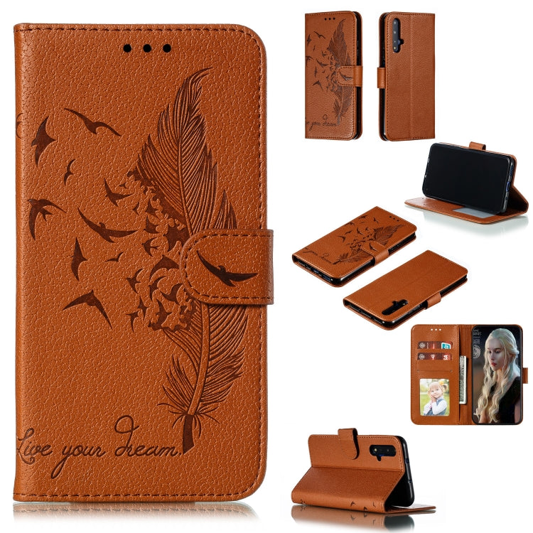 Feather Pattern Litchi Texture Horizontal Flip Leather Case with Wallet & Holder & Card Slots, For Huawei Honor 9X Pro, For Huawei Honor 10i / P Smart+ 2019 / Honor 20i / Honor 10 Lite, For Huawei Honor 20, For Huawei Honor 20 Pro