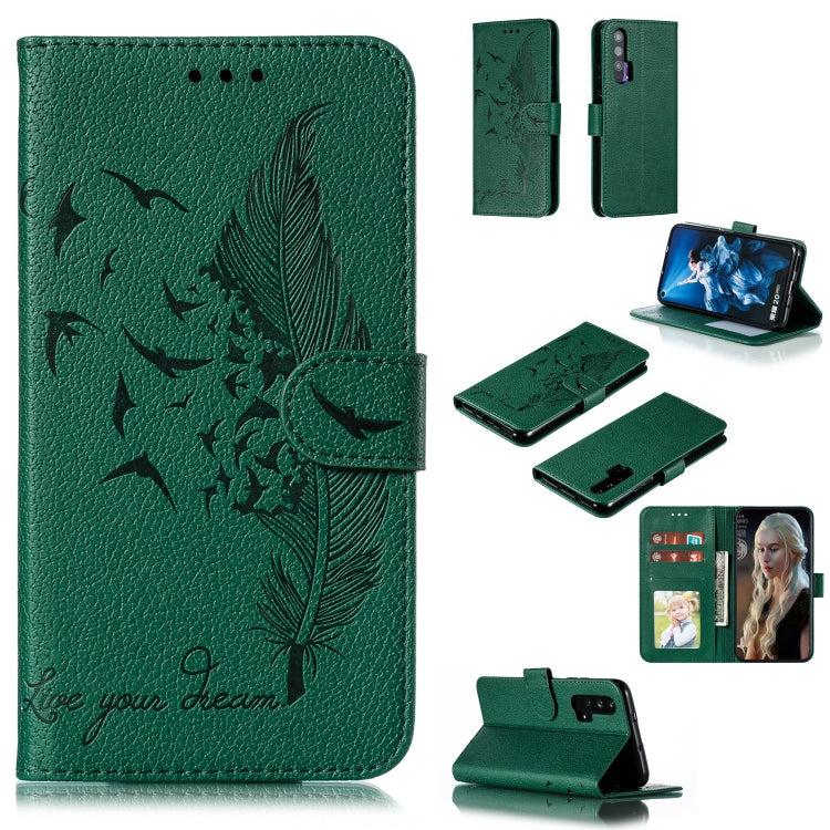 Feather Pattern Litchi Texture Horizontal Flip Leather Case with Wallet & Holder & Card Slots, For Huawei Honor 9X Pro, For Huawei Honor 10i / P Smart+ 2019 / Honor 20i / Honor 10 Lite, For Huawei Honor 20, For Huawei Honor 20 Pro