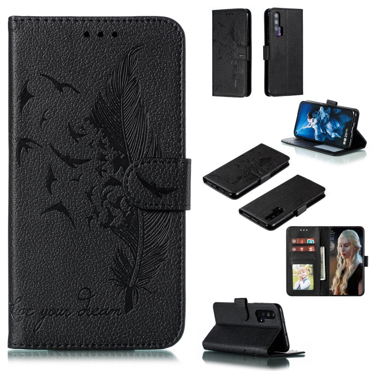 Feather Pattern Litchi Texture Horizontal Flip Leather Case with Wallet & Holder & Card Slots, For Huawei Honor 9X Pro, For Huawei Honor 10i / P Smart+ 2019 / Honor 20i / Honor 10 Lite, For Huawei Honor 20, For Huawei Honor 20 Pro