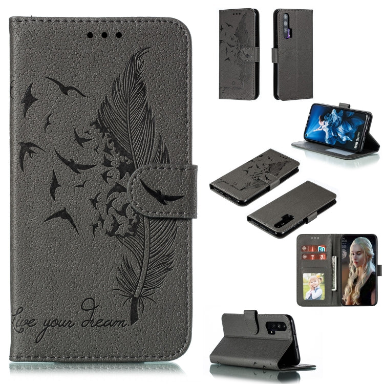Feather Pattern Litchi Texture Horizontal Flip Leather Case with Wallet & Holder & Card Slots, For Huawei Honor 9X Pro, For Huawei Honor 10i / P Smart+ 2019 / Honor 20i / Honor 10 Lite, For Huawei Honor 20, For Huawei Honor 20 Pro