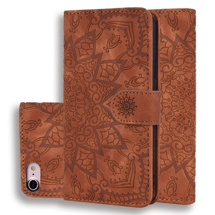 Calf Pattern Double Folding Design Embossed Leather Case with Wallet & Holder & Card Slots, For iPhone SE 2020 & 8 & 7, for iPhone XS / X, for iPhone 11 (6.1 inch), for iPhone 11 Pro (5.8 inch)