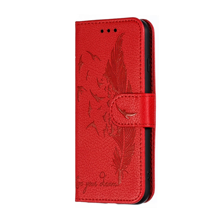 Feather Pattern Litchi Texture Horizontal Flip Leather Case with Wallet & Holder & Card Slots, For iPhone SE 2022 / SE 2020 / 8 / 7, For iPhone 7 Plus / 8 Plus, For iPhone 11 Pro, For iPhone 11