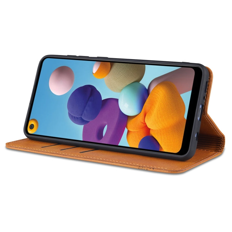 AZNS Magnetic Calf Texture Horizontal Flip Leather Case with Card Slots & Holder & Wallet, For Samsung Galaxy M31