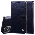 Business Style Oil Wax Texture Horizontal Flip Leather Case for iPhone XR, with Holder & Card Slots & Wallet, For iPhone 12 / 12 Pro, For iPhone 12 Pro Max