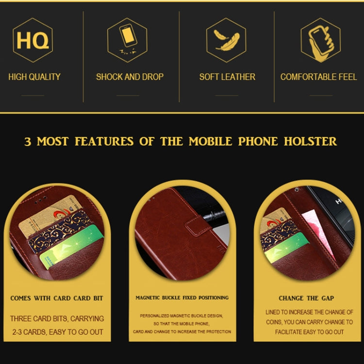 idewei Crazy Horse Texture Horizontal Flip Leather Case with Holder & Card Slots & Wallet, For vivo V20, For OnePlus Nord N10 5G, For OnePlus Nord N100