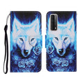 Coloured Drawing Pattern Horizontal Flip PU Leather Case with Holder & Card Slots & Wallet & Lanyard, For Huawei P Smart 2021 / Y7a