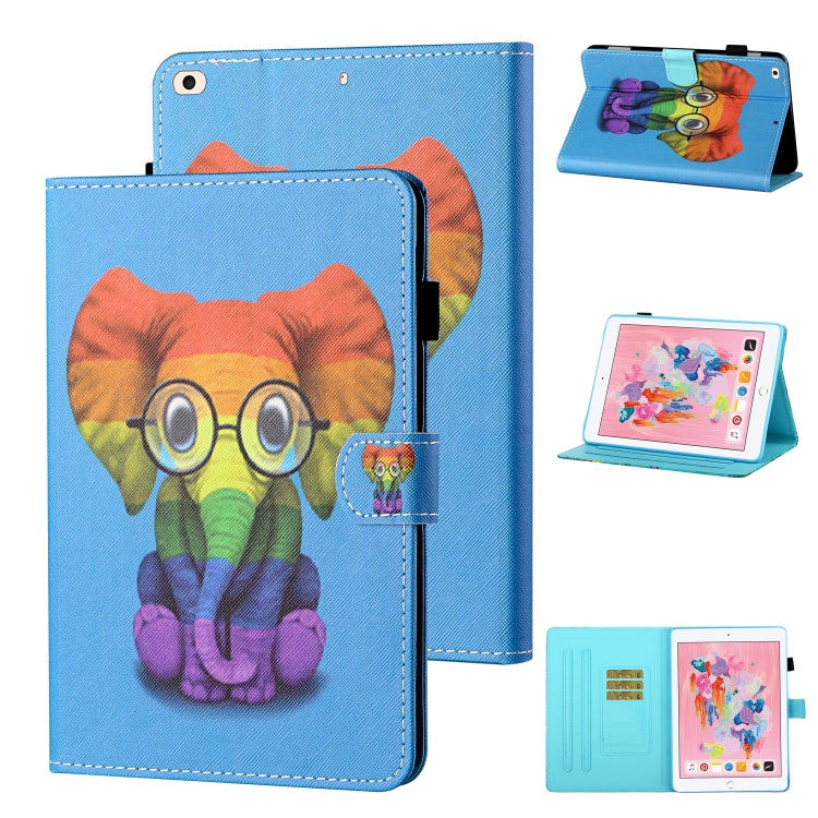 Coloured Drawing Stitching Horizontal Flip Leather Case with Holder & Card Slot & Sleep / Wake-up Function, For iPad Pro 11 (2020) / (2018), For iPad 10.2 2021 / 2020 / 2019 / Air (2019), For iPad Air / Air 2 / 9.7 (2017) & (2018)                      ...