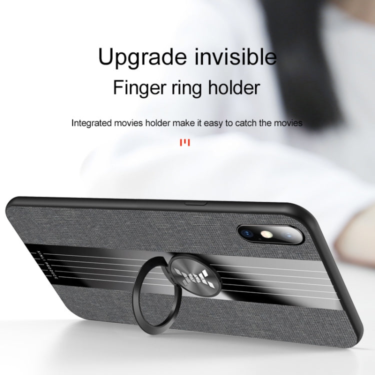 XINLI Stitching Cloth Textue Shockproof TPU Protective Case with Ring Holder, For iPhone XS Max, For iPhone 6 / 6s, For iPhone 6 Plus / 6s Plus