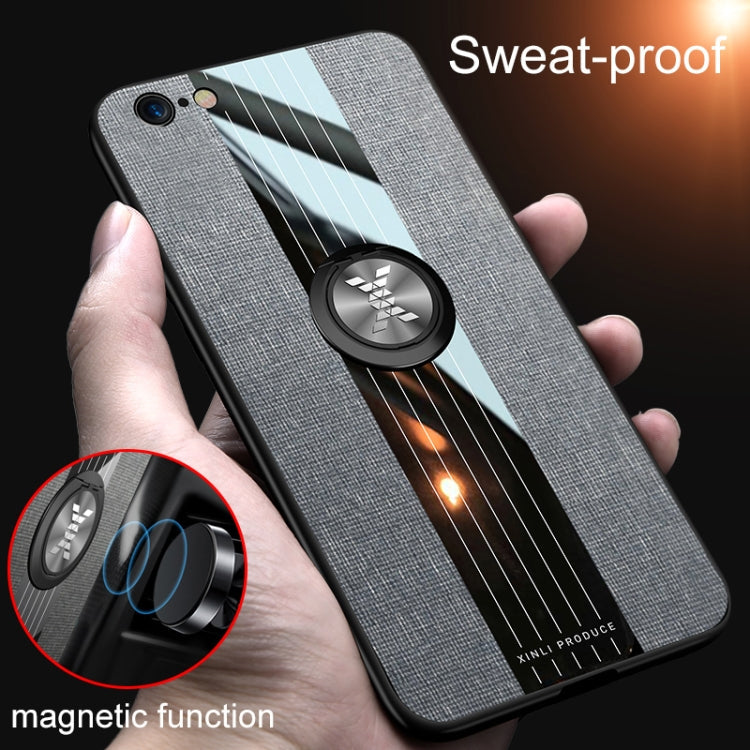 XINLI Stitching Cloth Textue Shockproof TPU Protective Case with Ring Holder, For iPhone 6 / 6s, For iPhone 6 Plus / 6s Plus