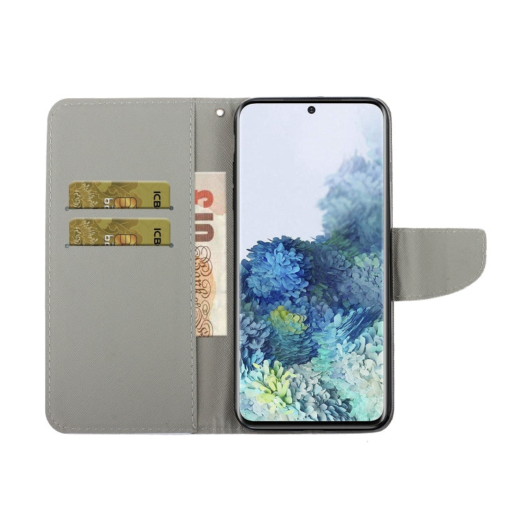 Colored Drawing Pattern Horizontal Flip Leather Case with Holder & Card Slots & Wallet & Lanyard, For Samsung Galaxy S21+ 5G, For Samsung Galaxy S21 Ultra 5G
