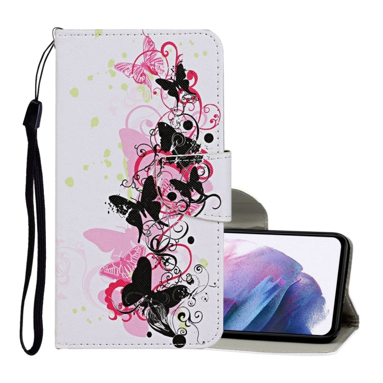 Colored Drawing Pattern Horizontal Flip Leather Case with Holder & Card Slots & Wallet & Lanyard, For Samsung Galaxy S21+ 5G, For Samsung Galaxy S21 Ultra 5G