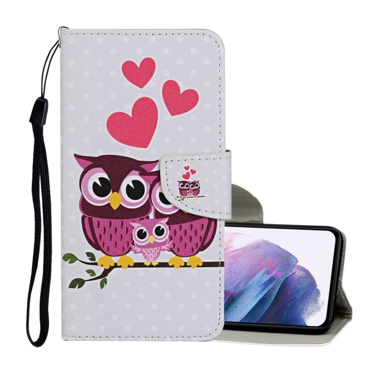 Colored Drawing Pattern Horizontal Flip Leather Case with Holder & Card Slots & Wallet & Lanyard, For Samsung Galaxy S21+ 5G, For Samsung Galaxy S21 Ultra 5G