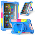 Contrast Color Shockproof Robot Silicone + PC Case with Wristband Holder, For Amazon Kindle Fire HD 8 (2020), For Samsung Galaxy Tab A7 10.4 (2020) T500 / T505