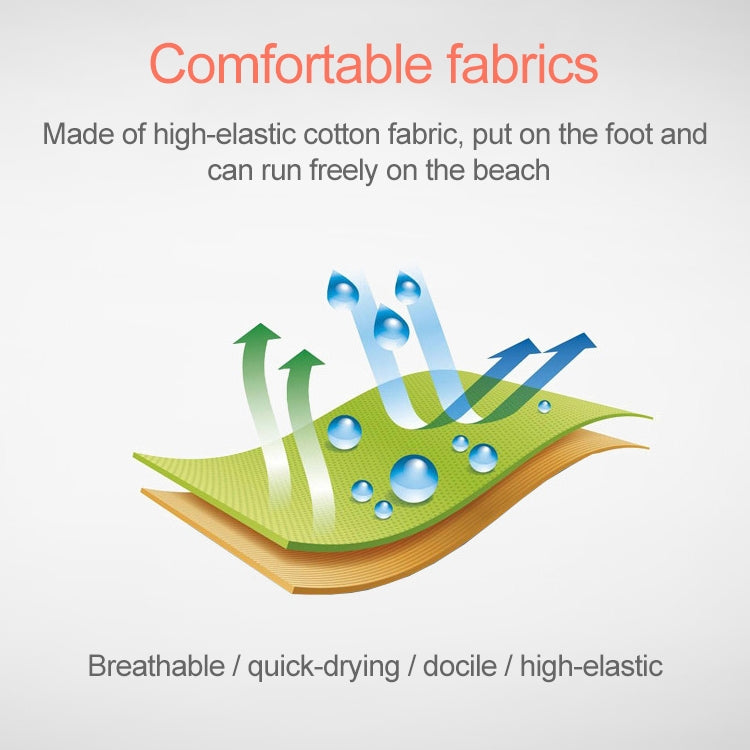 Non-slip Plastic Grain Texture Thick Cloth Sole Solid Color Diving Shoes and Socks, One Pair, XXXL