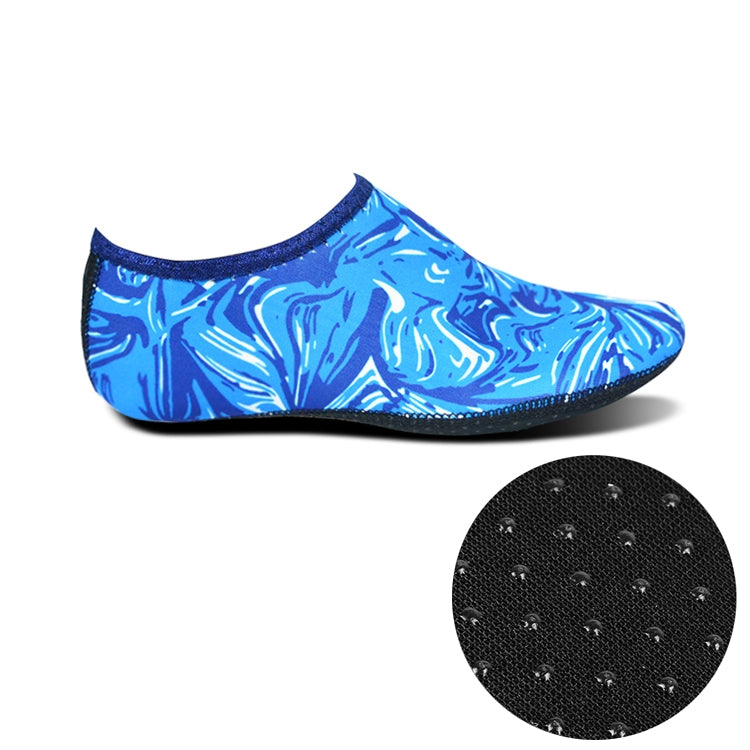 Non-slip Plastic Grain Texture Thick Cloth Sole Printing Diving Shoes and Socks, One Pair, XXXS, XXS, XS, S