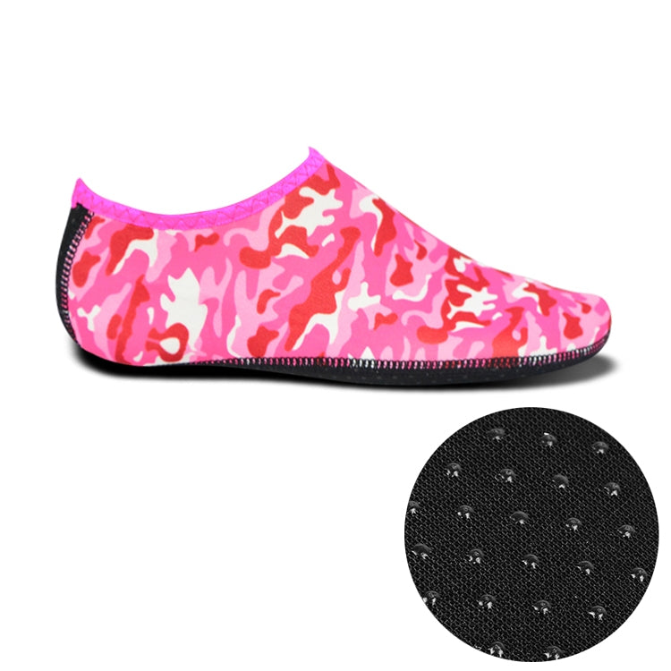 Non-slip Plastic Grain Texture Thick Cloth Sole Printing Diving Shoes and Socks, One Pair, XXXS, XXS, XS, S