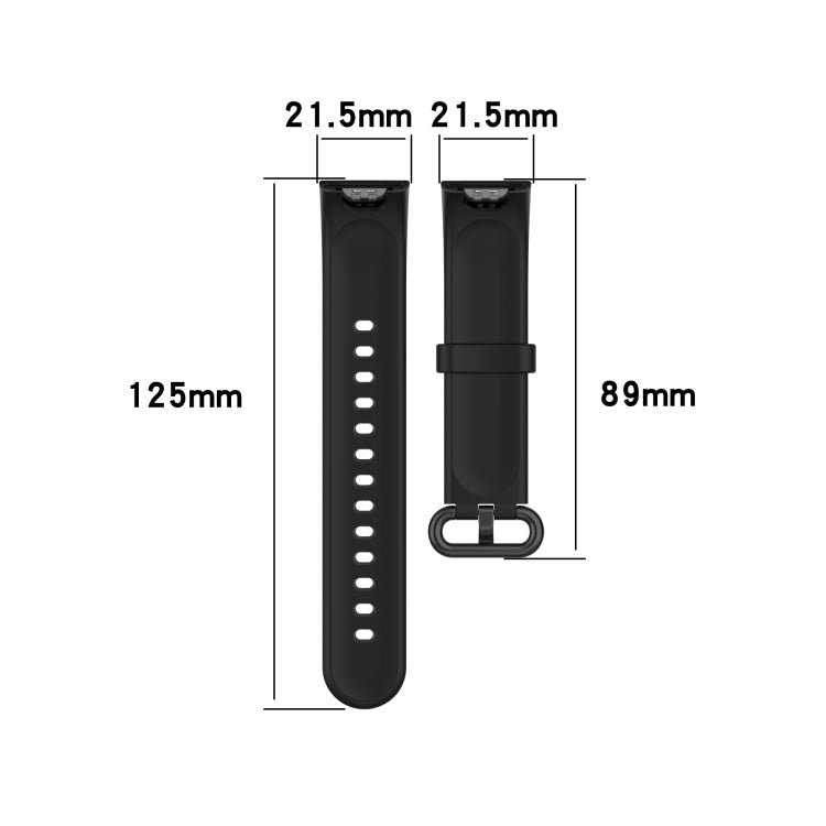 For Xiaomi Mi Watch Lite / Redmi Watch Silicone Watch Band, Size: One Size(Black)
