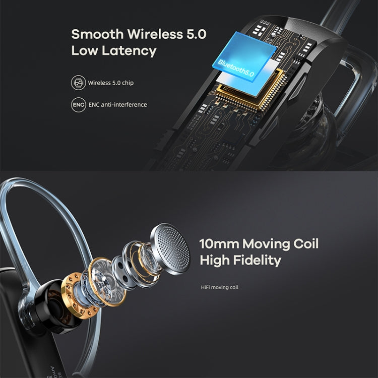 Remax RB-T38 Bluetooth 5.0 Wireless Metal Noise Reduction Bluetooth Earphone(Black)