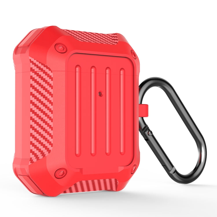 Wireless Earphones Shockproof Carbon Fiber Luggage TPU Protective Case, For AirPods 1/2, For AirPods Pro
