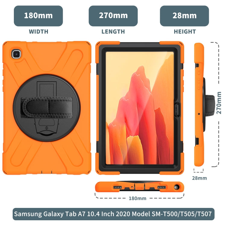 Shockproof Colorful Silicone + PC Protective Case with Holder & Shoulder Strap & Hand Strap & Screen Protector, For Samsung Galaxy Tab A7 10.4 2020 T500 / T505, For Samsung Galaxy Tab A 8.4 2020 T307U
