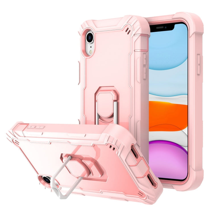 PC + Rubber 3-layers Shockproof Protective Case with Rotating Holder, For iPhone XR, For iPhone XS Max