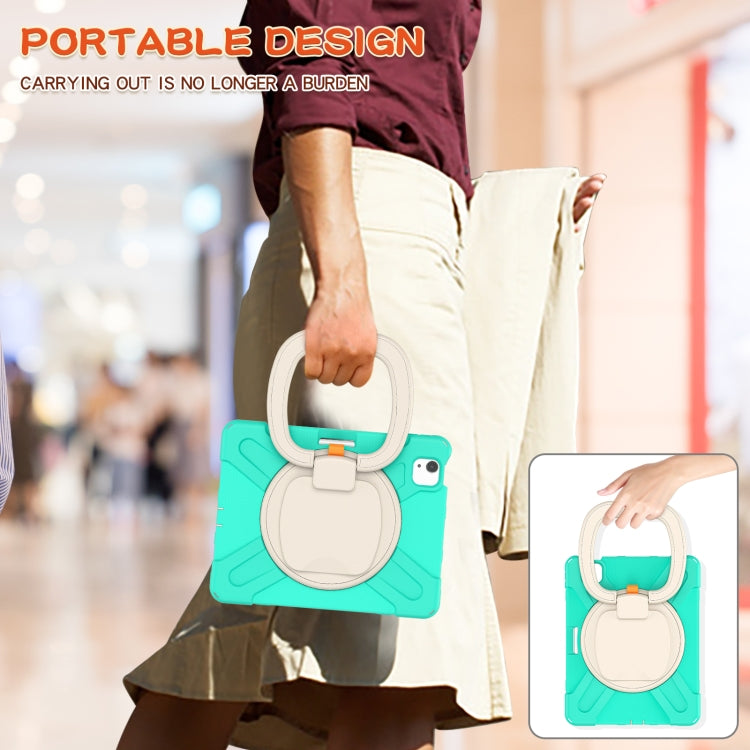 Silicone + PC Protective Case with Holder & Shoulder Strap, For iPad Air 2022 / 2020 10.9