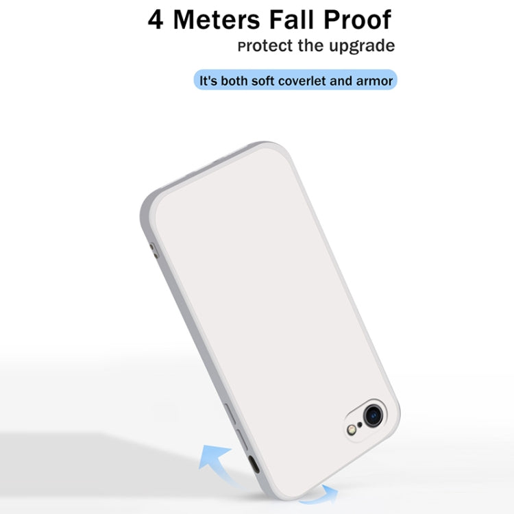 Solid Color Imitation Liquid Silicone Straight Edge Dropproof Full Coverage Protective Case, For iPhone SE 2022 / SE 2020 / 8 / 7, For iPhone 8 Plus / 7 Plus