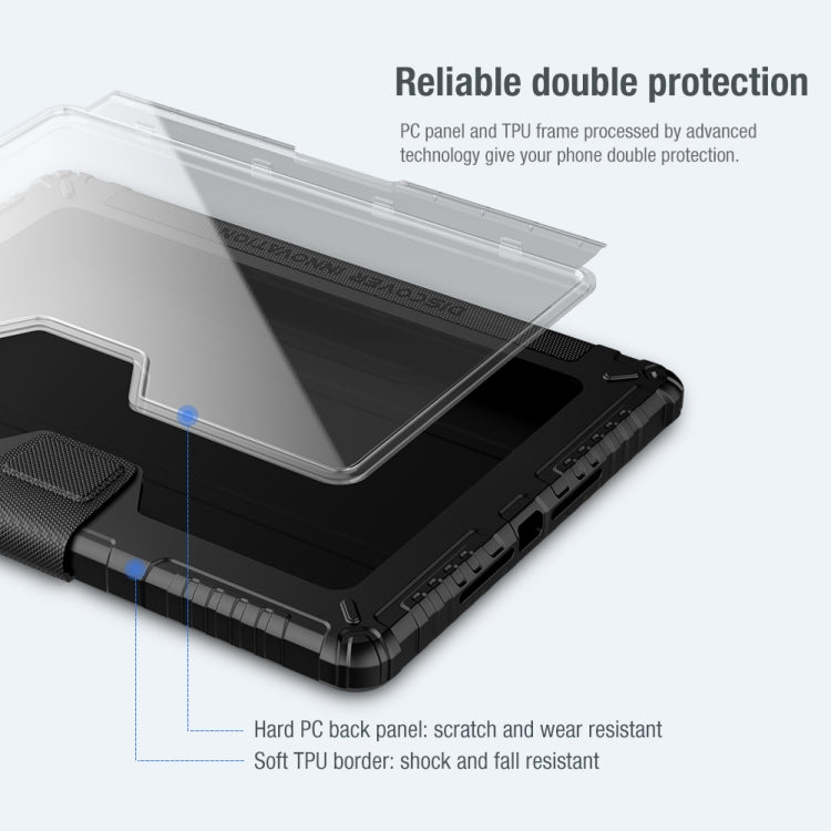 NILLKIN Bumper Horizontal Flip Leather Case with Pen Slot & Holder, For iPad 10.2 2021 / 2020 / 2019