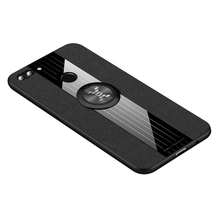 XINLI Stitching Cloth Textue Shockproof TPU Protective Case with Ring Holder, For Huawei Enjoy 8 Plus, For Huawei Enjoy 9, For Huawei Enjoy 9e, For Huawei Enjoy 9 Plus