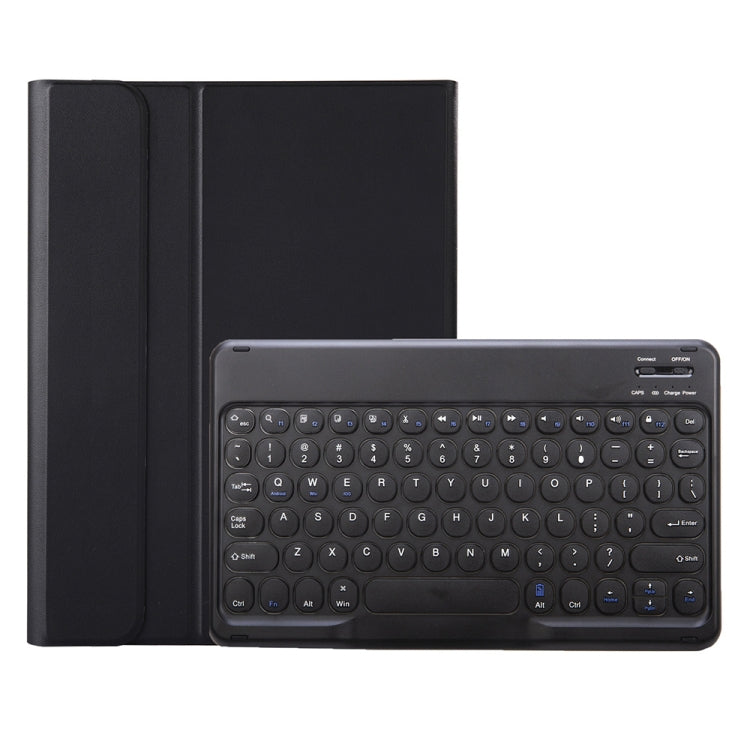 YA11B 2021 Detachable Lambskin Texture Round Keycap Bluetooth Keyboard Leather Case with Pen Slot & Stand, For iPad Pro 11 2021 / Air4 / Air5 / Pro 11