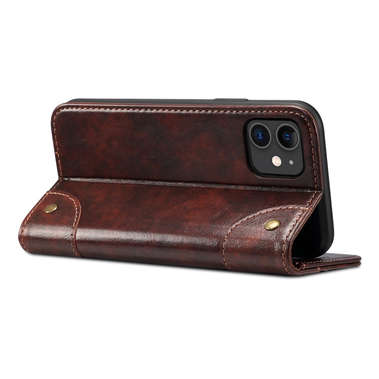 Baroque Simple Horizontal Flip Leather Case, with Holder & Card Slots & Wallet, For iPhone 11, For iPhone 11 Pro, For iPhone 11 Pro Max, For iPhone XS / X, For iPhone SE 2022 / SE 2020 / 8 / 7, For iPhone 8 Plus / 7 Plus