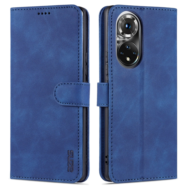 AZNS Skin Feel Calf Texture Horizontal Flip Leather Case with Card Slots & Holder & Wallet, For Honor 50, For Honor 50 Pro