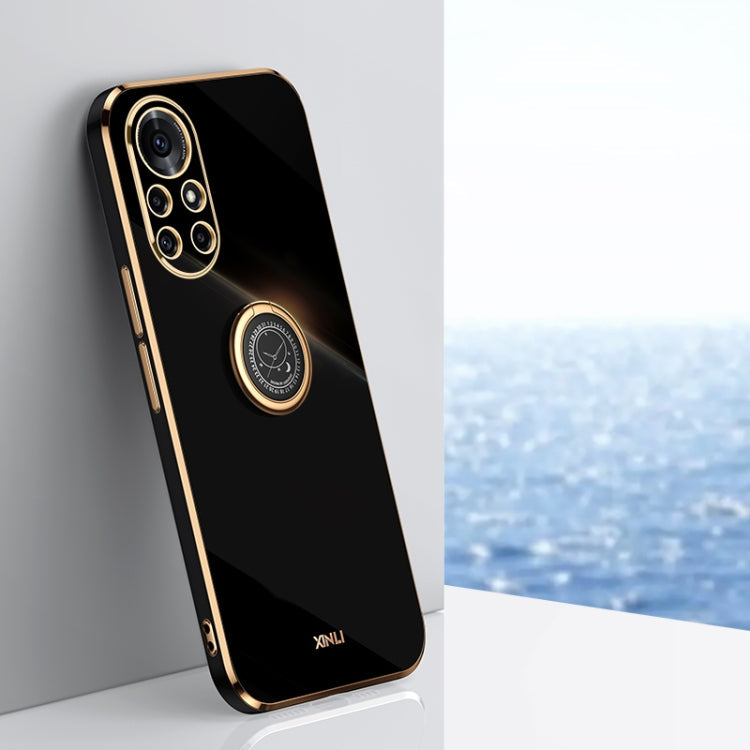 XINLI Straight Edge 6D Electroplate TPU Phone Case with Ring Holder, For Huawei nova 8 5G, For Huawei nova 8 Pro 5G, For Huawei nova 8 SE