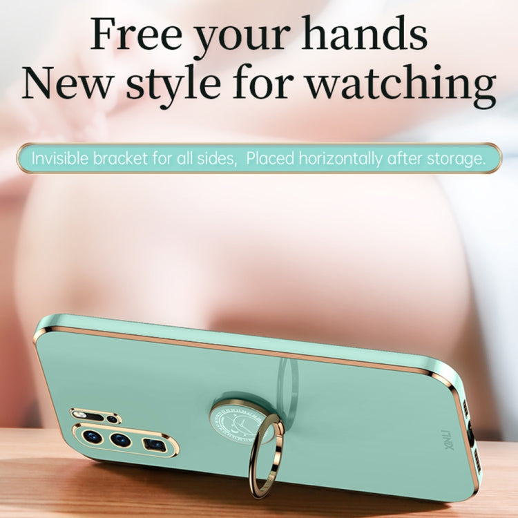 XINLI Straight Edge 6D Electroplate TPU Phone Case with Ring Holder, For Huawei P30, For Huawei P30 Pro, For Huawei P30 Lite