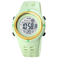 SKMEI 1773 Triplicate Round LED Dual Time Digital Display Colorful Backlight Electronic Watch