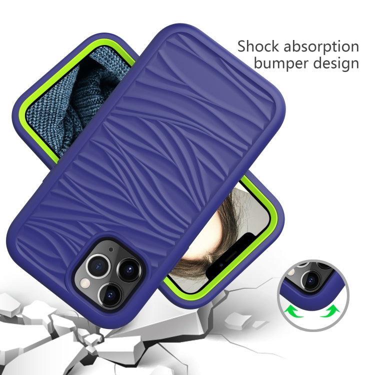 Wave Pattern 3 in 1 Silicone + PC Shockproof Protective Case, For iPhone 13 Pro Max