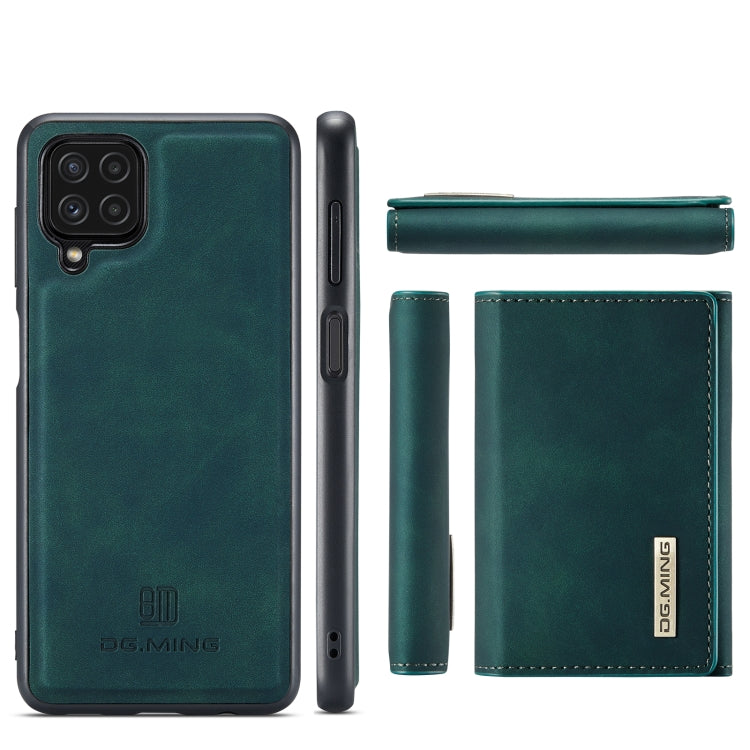 DG.MING M1 Series 3-Fold Multi Card Wallet + Magnetic Back Cover Shockproof Case with Holder Function, For Samsung Galaxy A22 4G