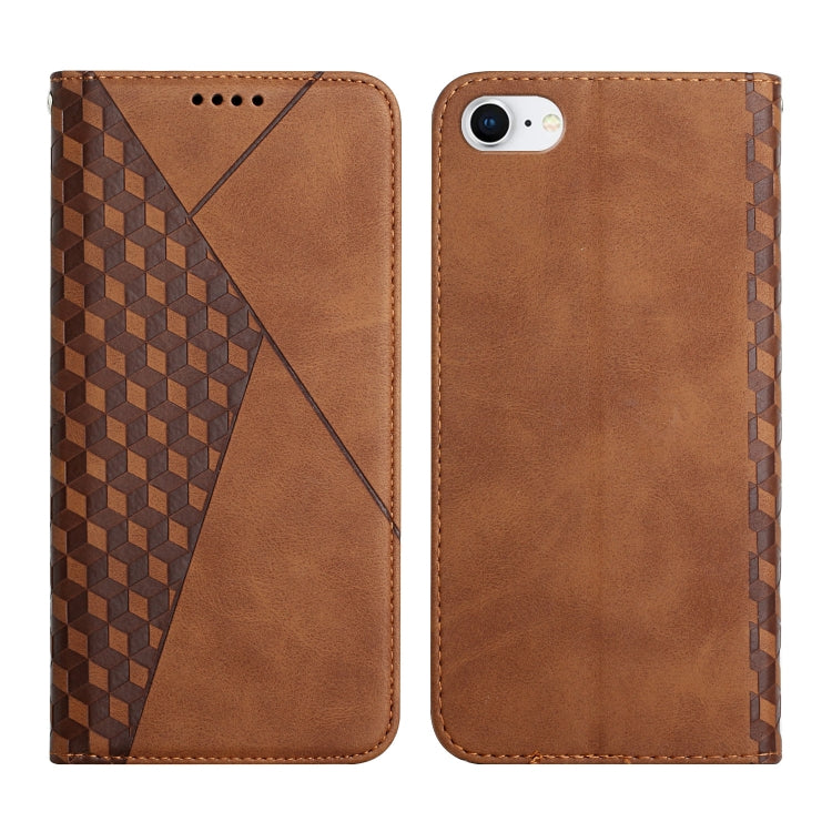 Diamond Pattern Splicing Skin Feel Magnetic Horizontal Flip Leather Case with Card Slots & Holder & Wallet, For iPhone XS Max, For iPhone SE 2022 / SE 2020 / 7 / 8 / 6, For iPhone 7 Plus / 8 Plus