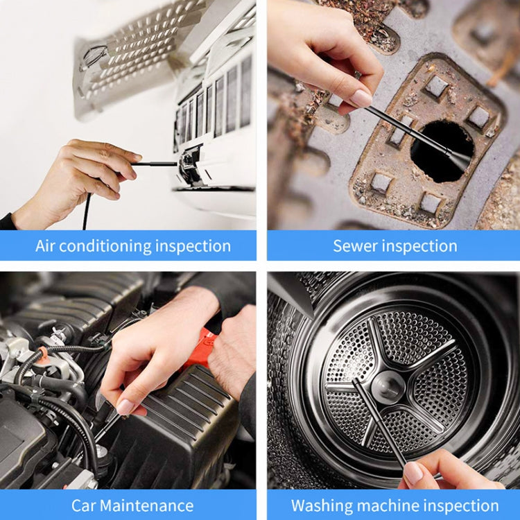 Y17 5MP 7.9mm Dual-lens HD Autofocus WiFi Industrial Digital Endoscope Zoomable Snake Camera, Cable Length:3.5m Hard Cable(Black)