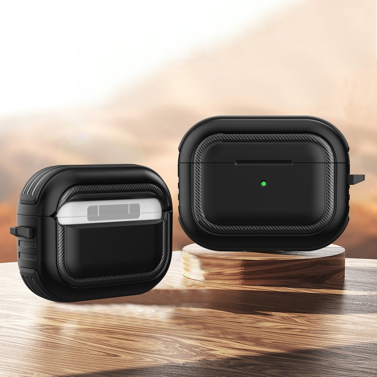 Wireless Earphones Shockproof TPU + PC Protective Case with Carabiner, For AirPods Pro