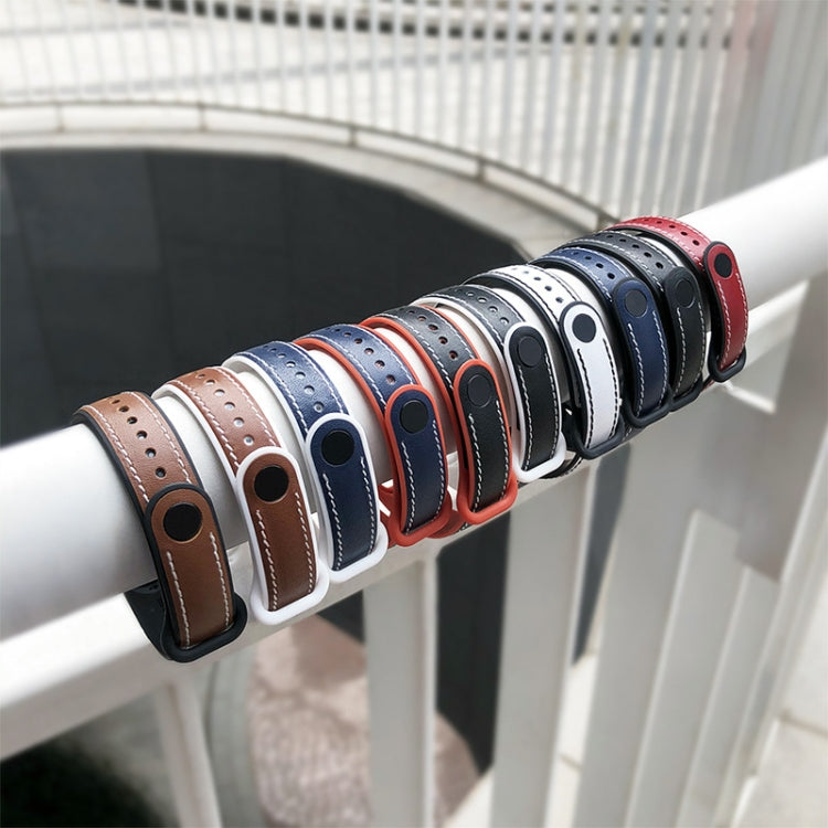 MIJOBS TPU + Leather Replacement Strap Watchband, For Xiaomi Mi Band 5 / 6